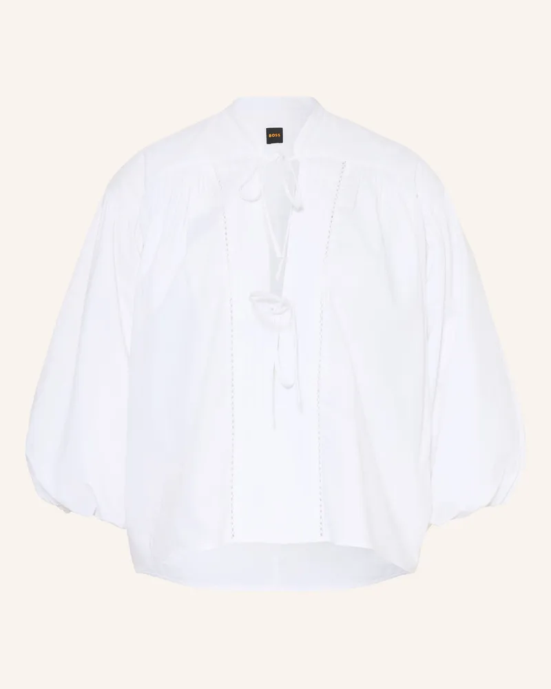 HUGO BOSS Blusenshirt Bales Mit 3/4-Arm weiss Weiss