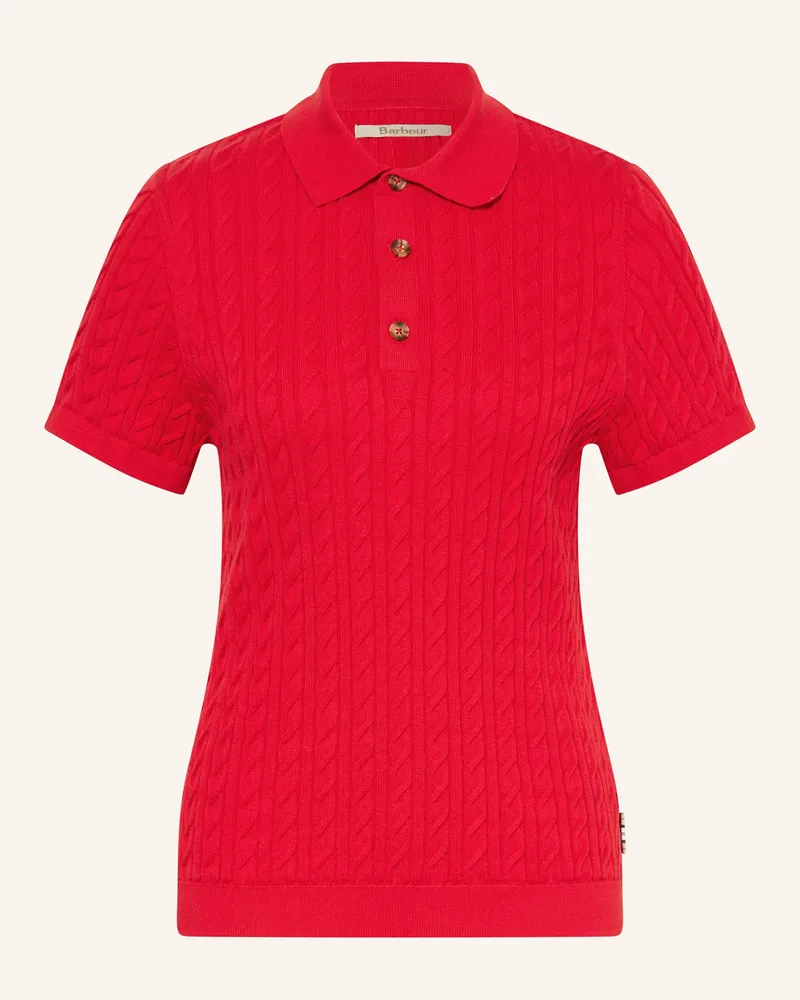 Barbour Strick-Poloshirt rot Rot