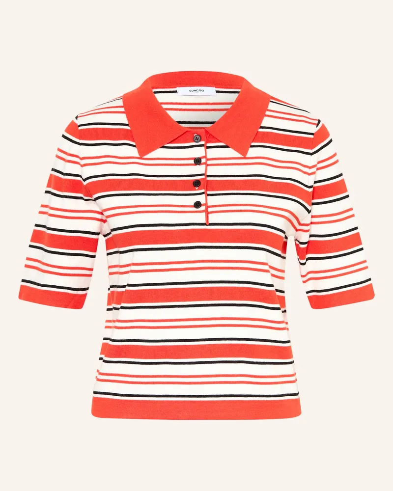 Suncoo Strick-Poloshirt Paillis rot Rot