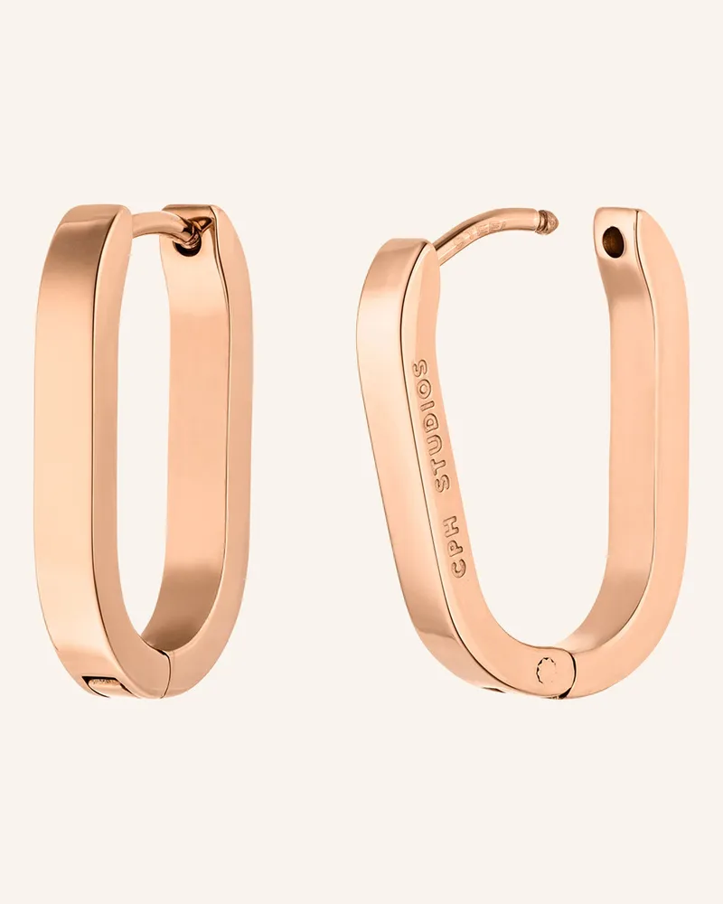 Copenhagen Creolen  Aus  Edelstahl rosegold Roségold