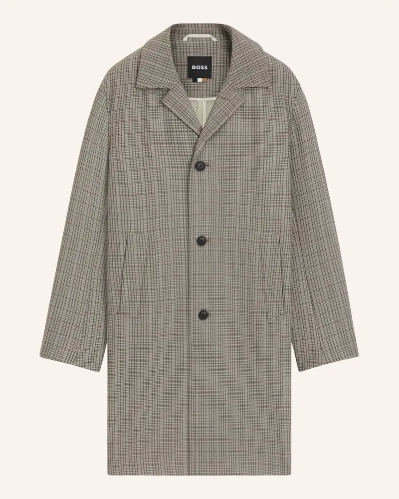 HUGO BOSS Klassischer Mantel C-CLARK-253 Relaxed Fit Beige