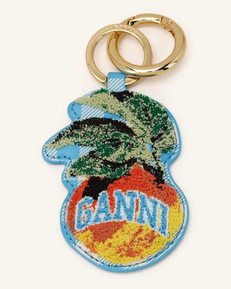 Ganni Taschenanhänger Hellblau