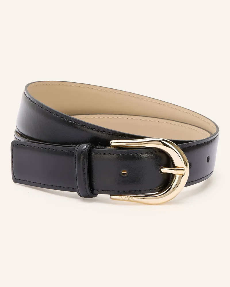 HUGO BOSS Ledergürtel Carol schwarz Schwarz