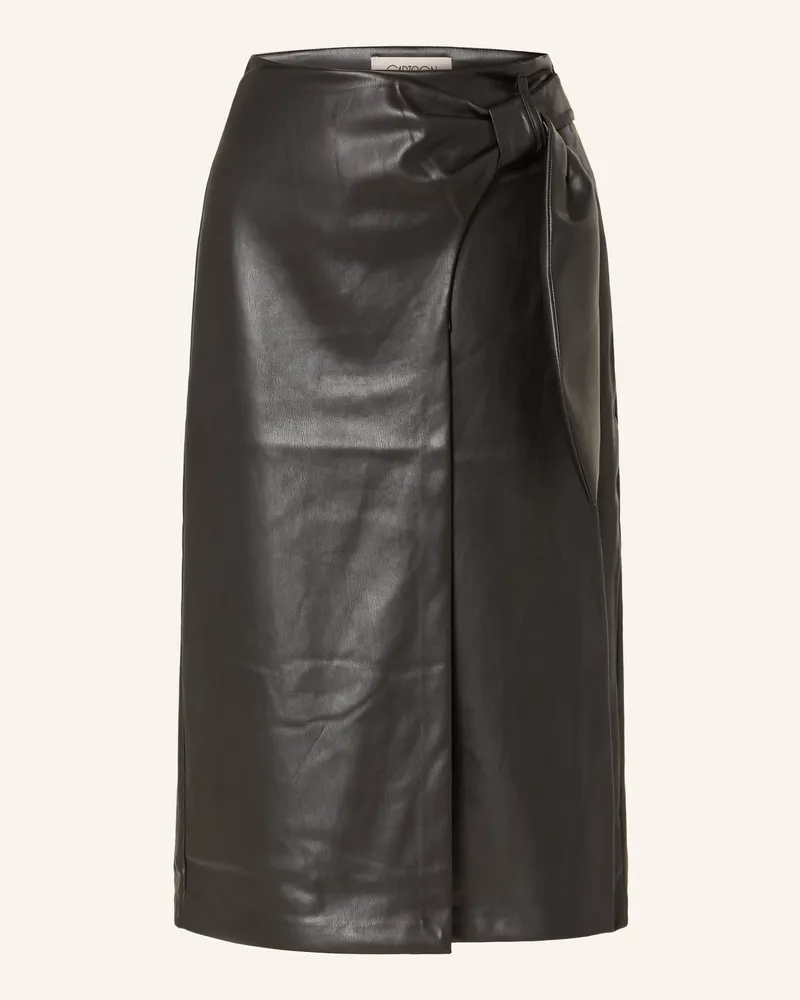 Cartoon Rock in Lederoptik Schwarz