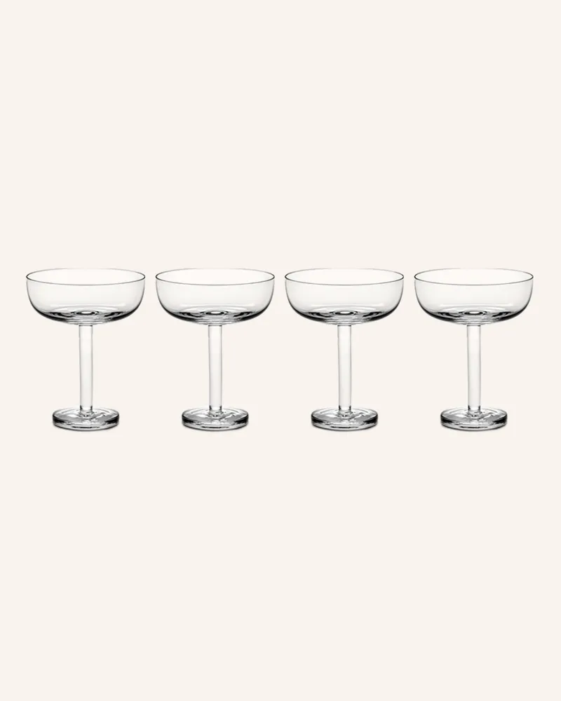 Serax 4er-Set Champagnergläser Base transparent Weiss
