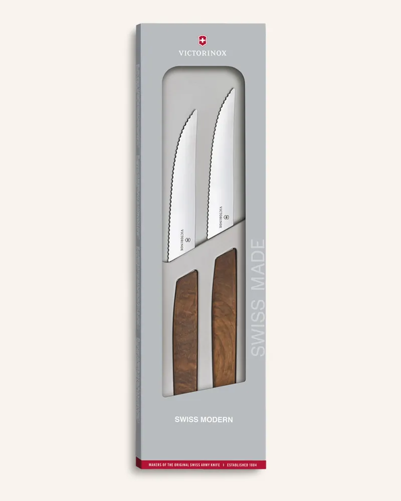 Victorinox 2er-Set Steakmesser SWISS MODERN Braun