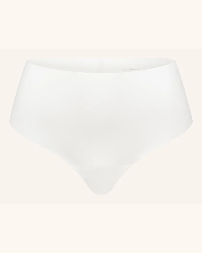 Ehrlich Textil Light Touch High Waist Brazil String Aus Weichem Modal - Nahtlose Kanten weiss Beige