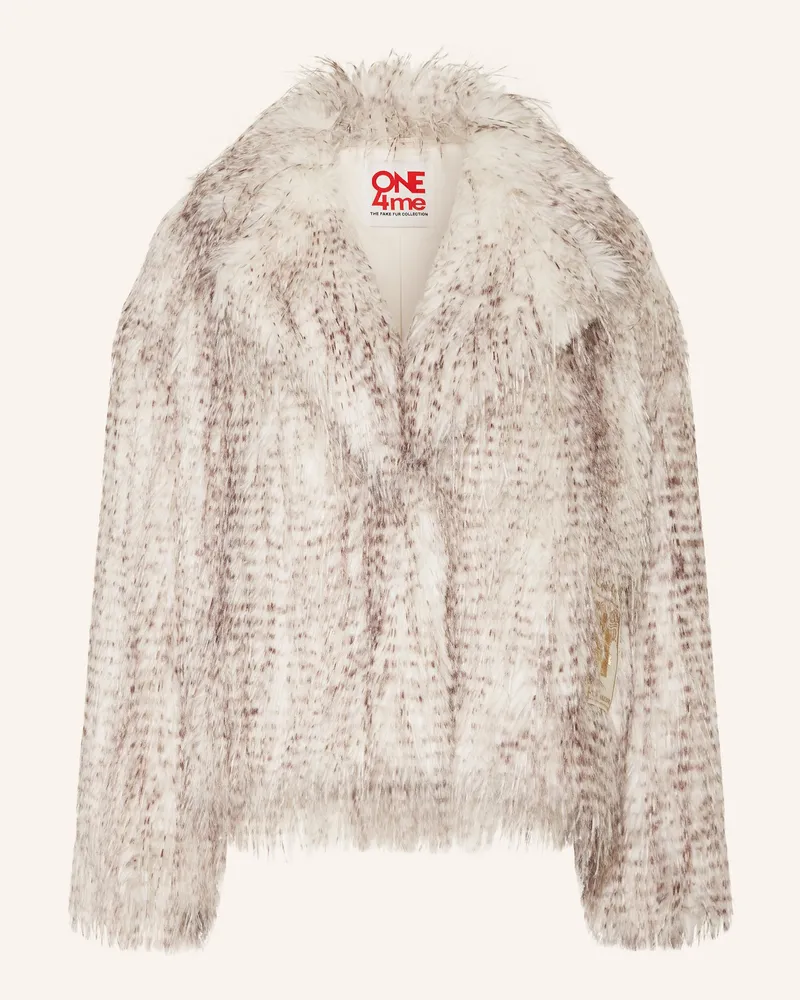 Grace Kunstpelz-Jacke weiss Creme