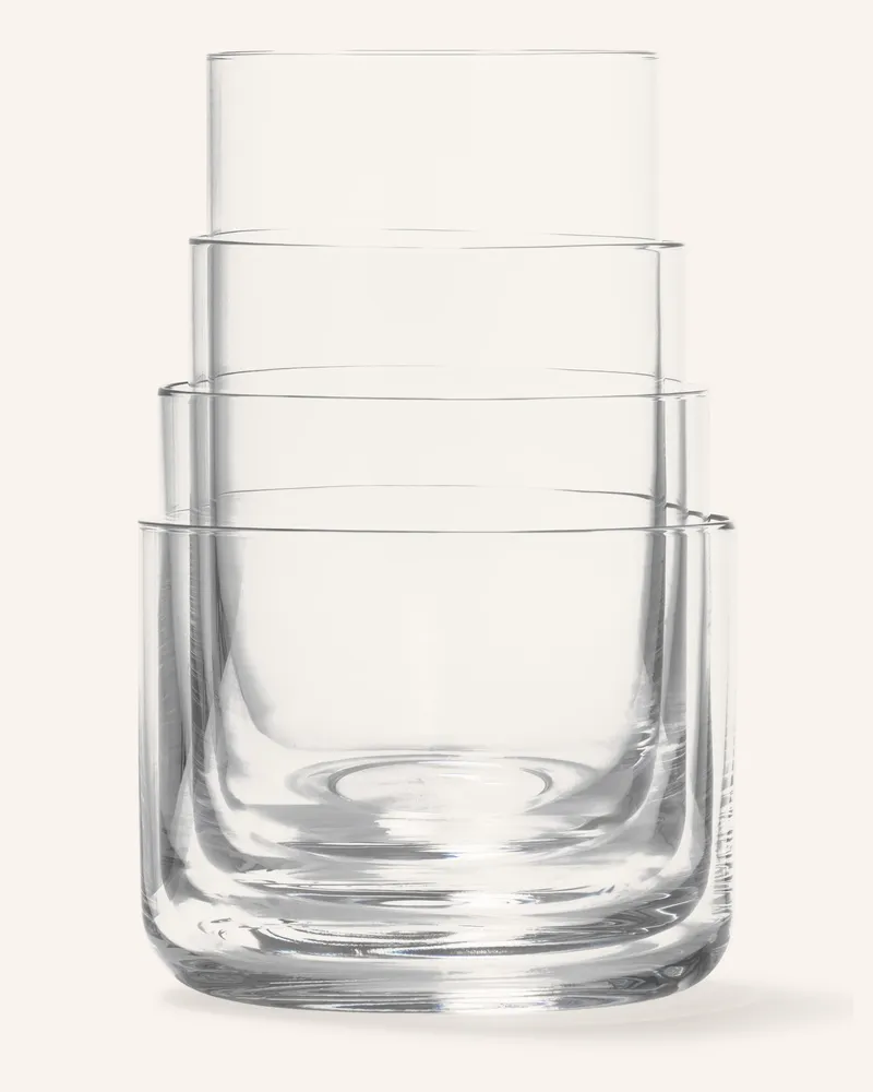 Aarke 4er-Set Trinkgläser Nesting transparent Weiss