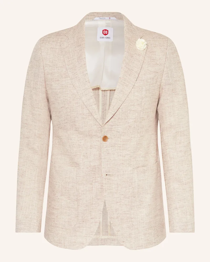 CG Anzugsakko PETERSON Slim Fit mit Leinen Beige