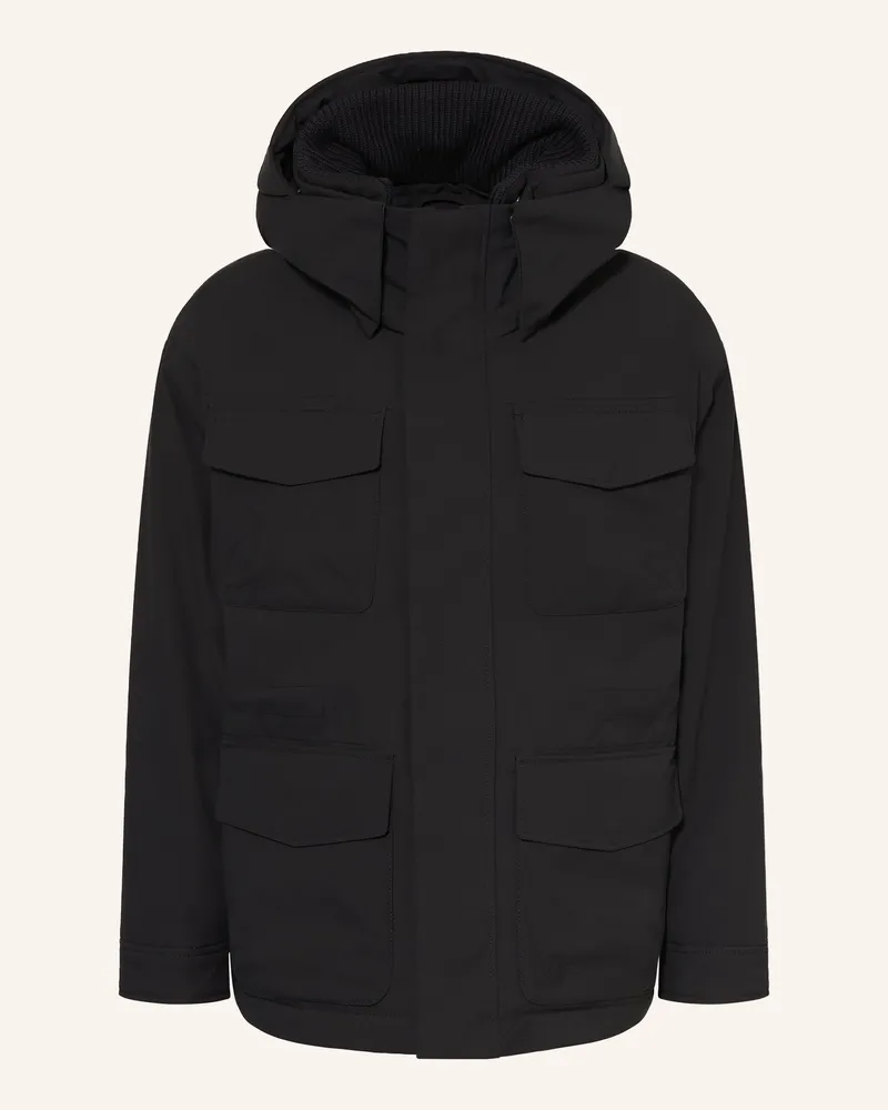 Strellson Fieldjacket Mit Abnehmbarer Kapuze schwarz Schwarz