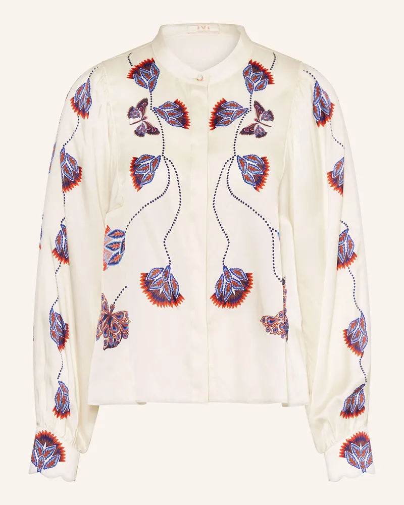 IVI Collection Bluse mit Seide Ecru