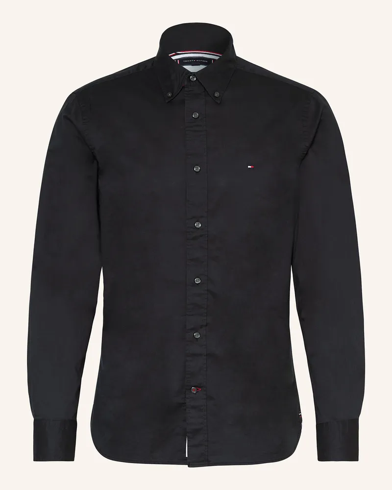 Tommy Hilfiger Hemd Regular Fit schwarz Schwarz