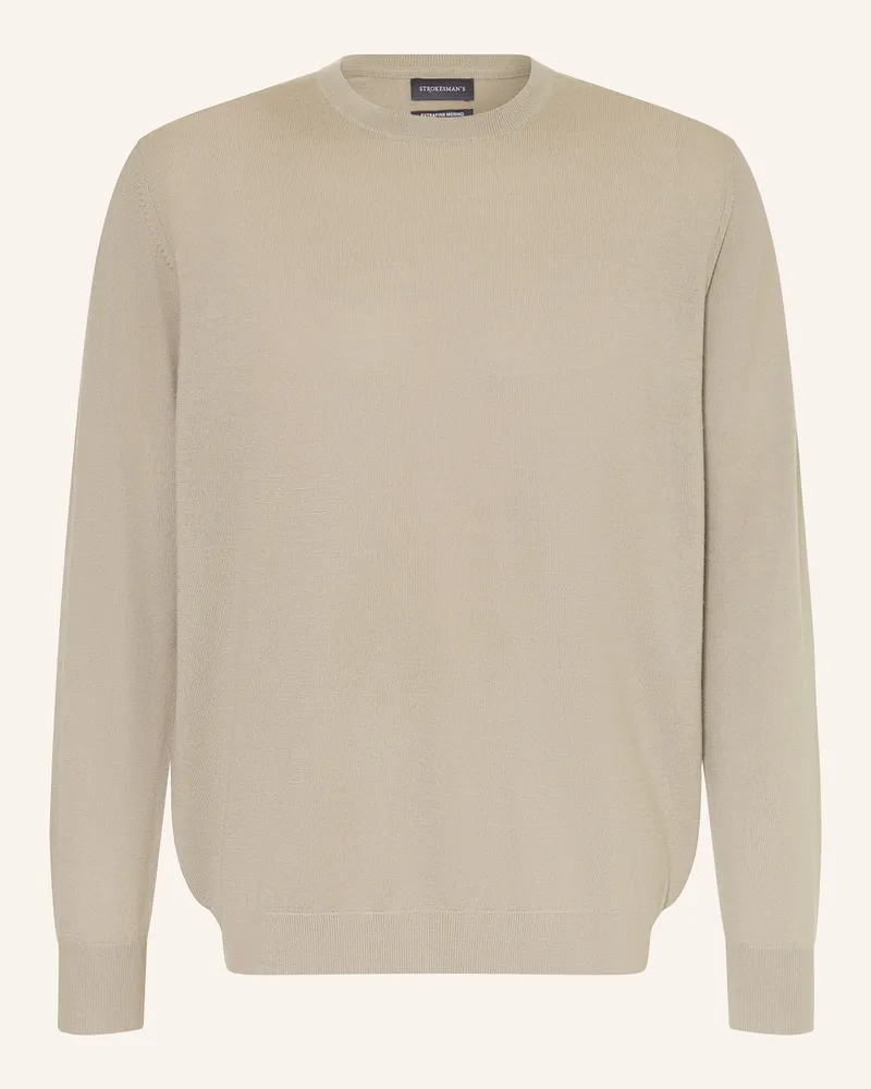 Strokesman's STROKESMAN Pullover aus Merinowolle Khaki
