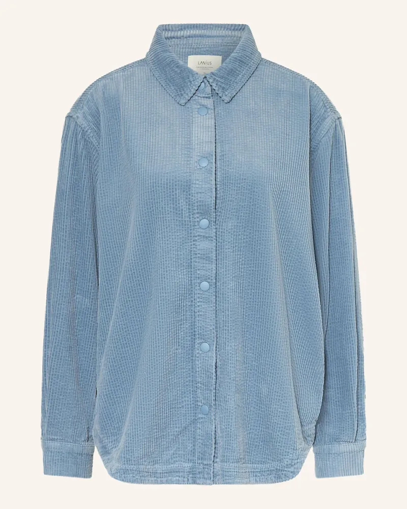 Lanius Hemdbluse Aus Cord blau Blaugrau
