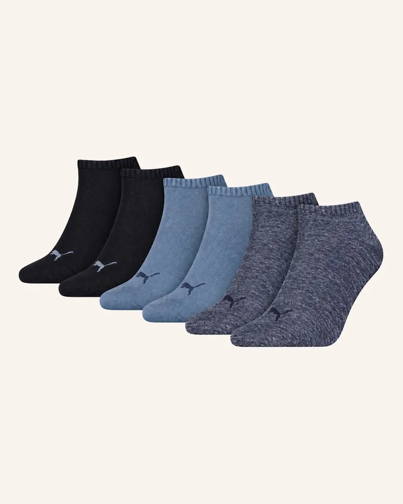 Puma Socken Sneaker Plain 6-Pack blau Blau