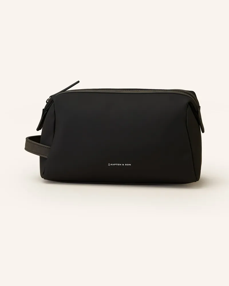 Kapten & Son Kosmetiktasche Windsor schwarz Schwarz