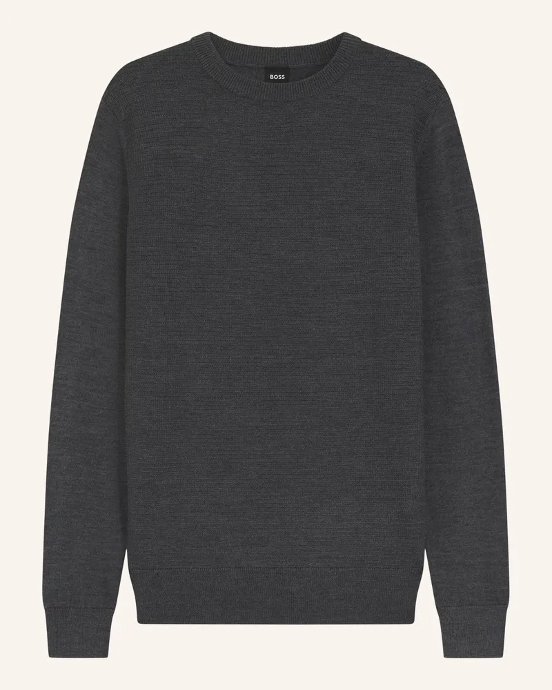 HUGO BOSS Pullover H-HINCLUSO_IN Regular Fit Grau