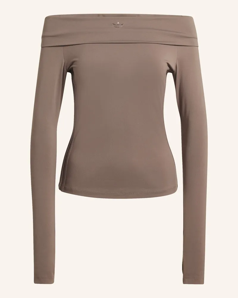 adidas OFF-SHOULDER LONGSLEEVE Braun