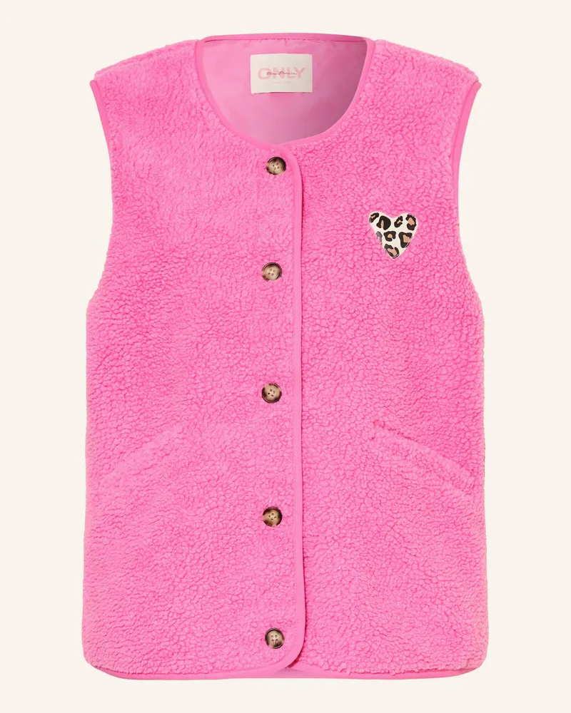 only Teddyfell-Weste pink Pink