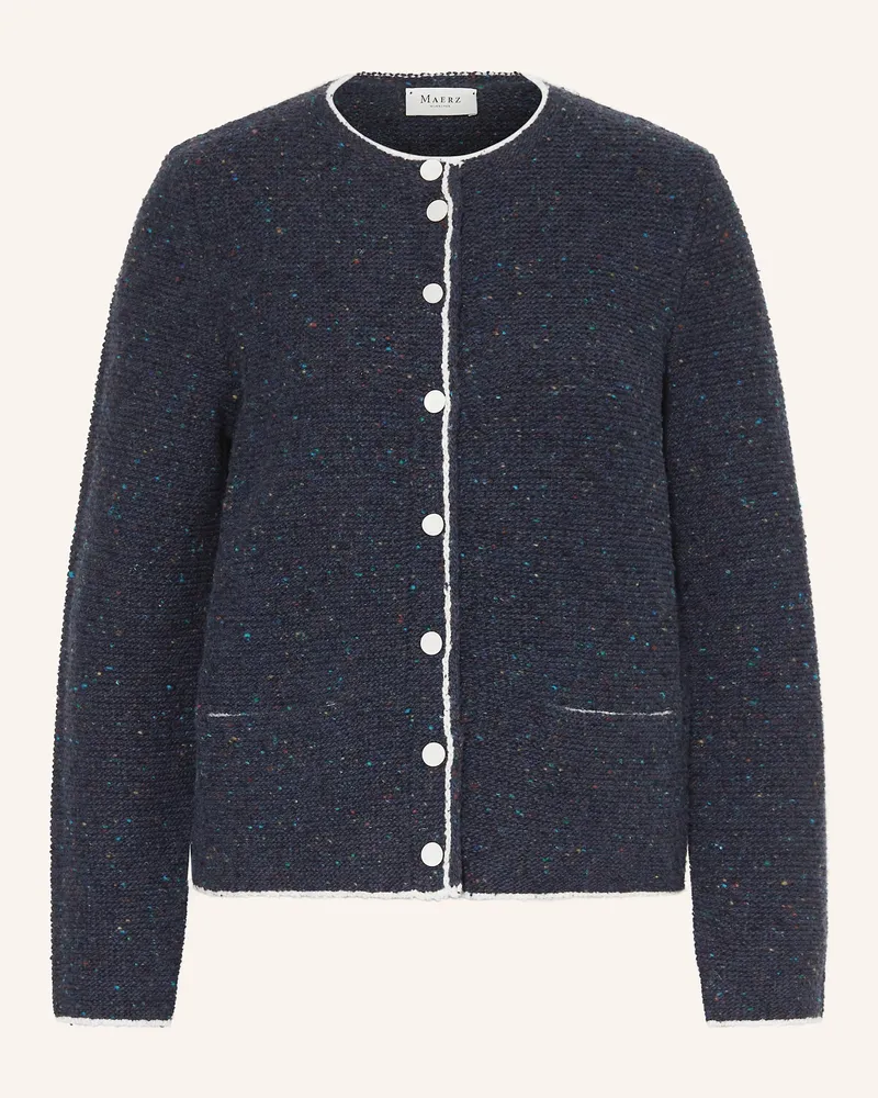 Maerz Strickjacke aus Bouclé Dunkelblau