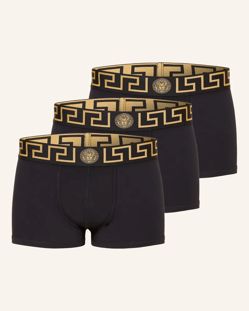Versace 3er-Pack Boxershorts schwarz Schwarz