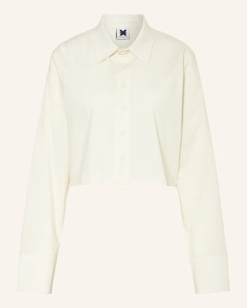 Karo Kauer Cropped-Hemdbluse Ecru