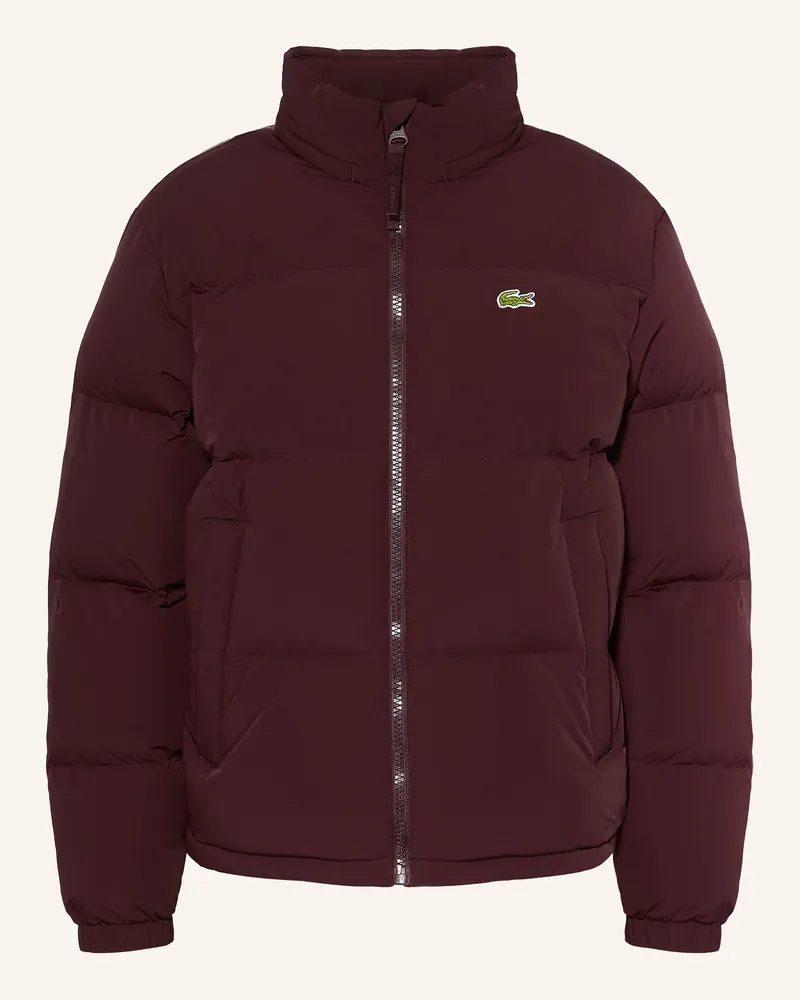 Lacoste Daunenjacke rot Dunkelrot