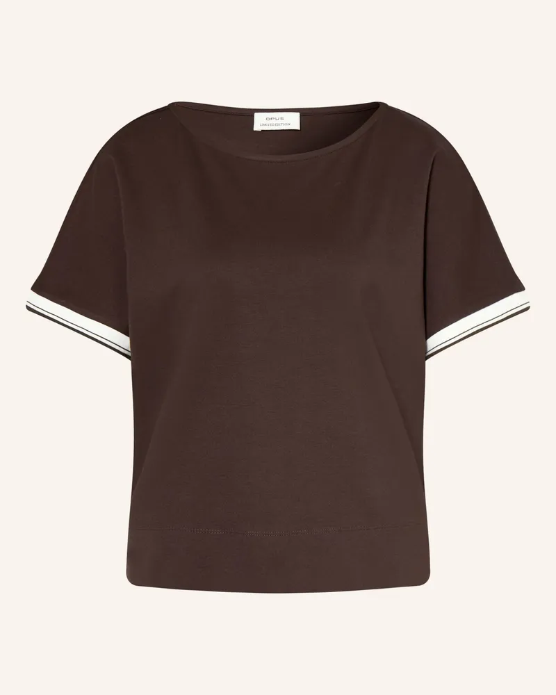 OPUS T-Shirt Giprep braun Dunkelbraun