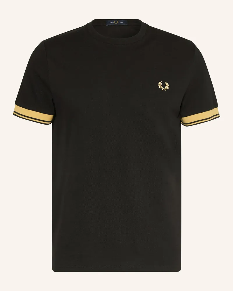 Fred Perry T-Shirt schwarz Schwarz