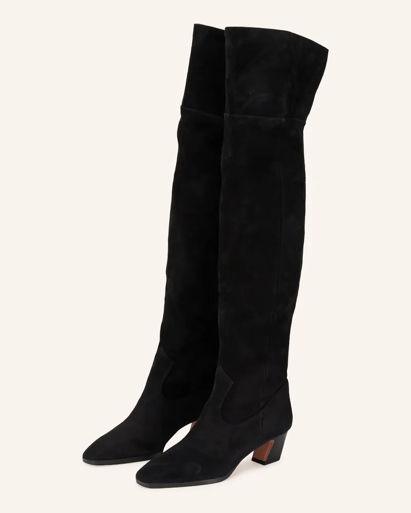 Aquazzura Overknee-Stiefel schwarz Schwarz