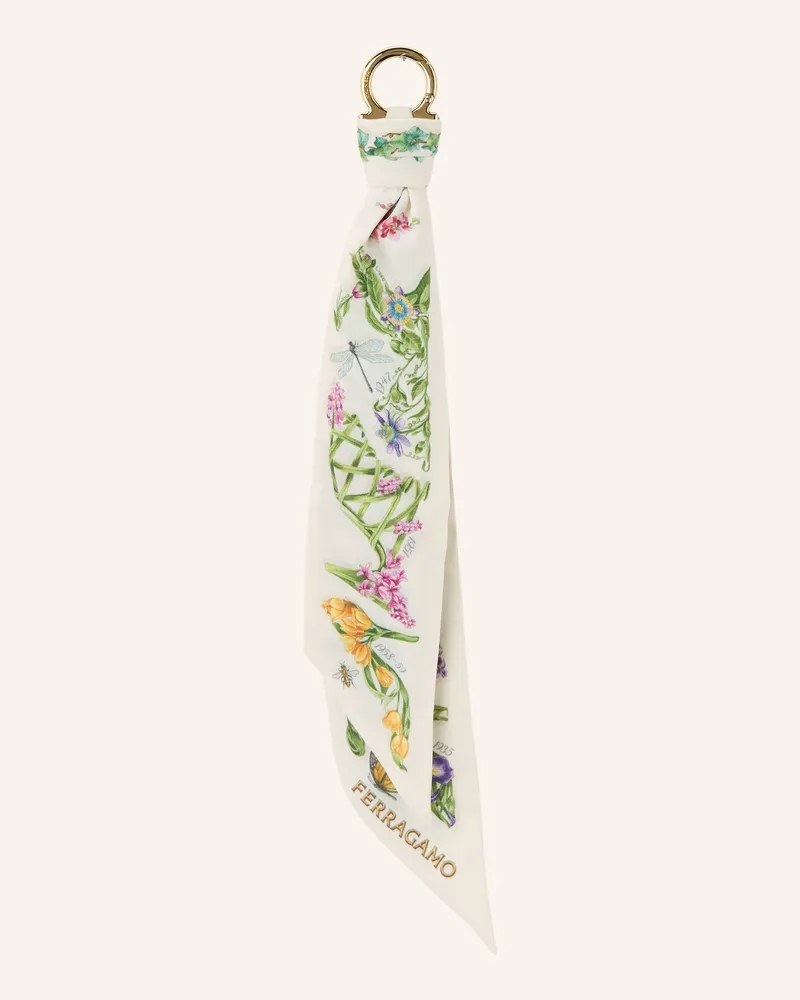 Ferragamo Taschenanhänger gruen Creme