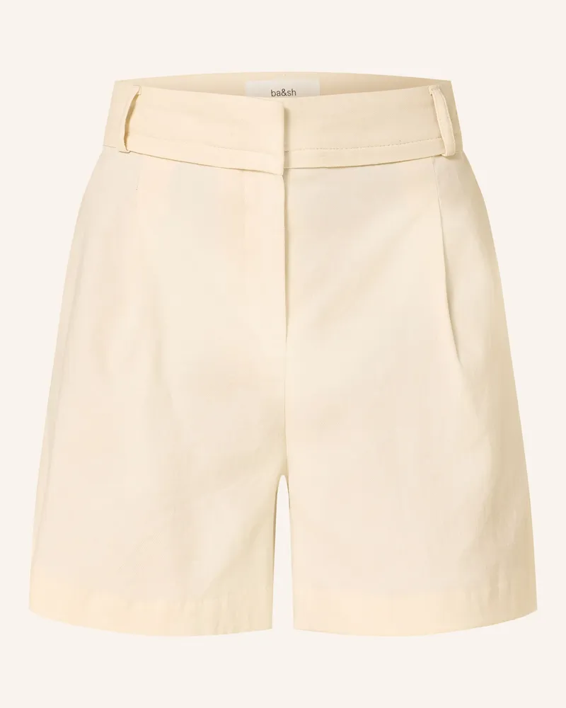 ba&sh Shorts Cilo Mit Leinen gelb Creme