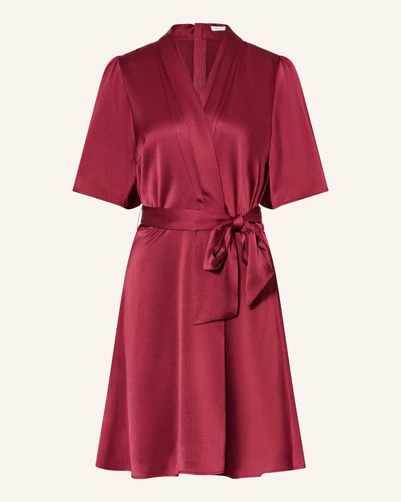 Mrs & HUGS Satinkleid In Wickeloptik rot Dunkelrot