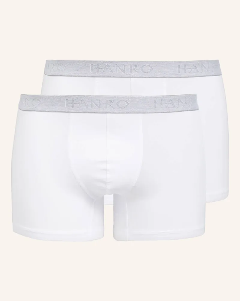 Hanro 2er-Pack Boxershorts Cotton Essentials weiss Weiss