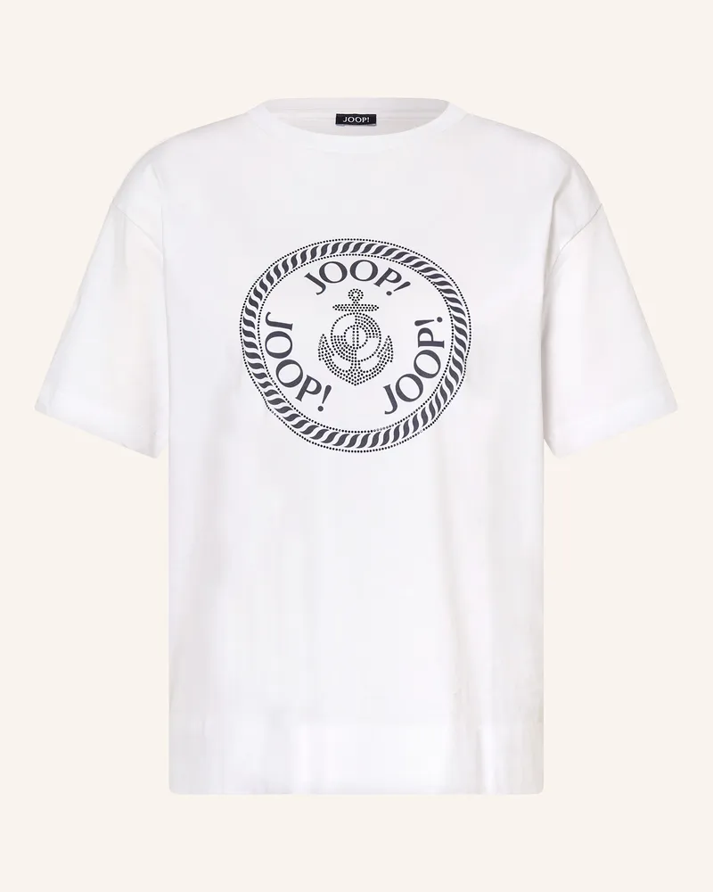 JOOP! T-Shirt TONIA mit Schmucksteinen Weiss