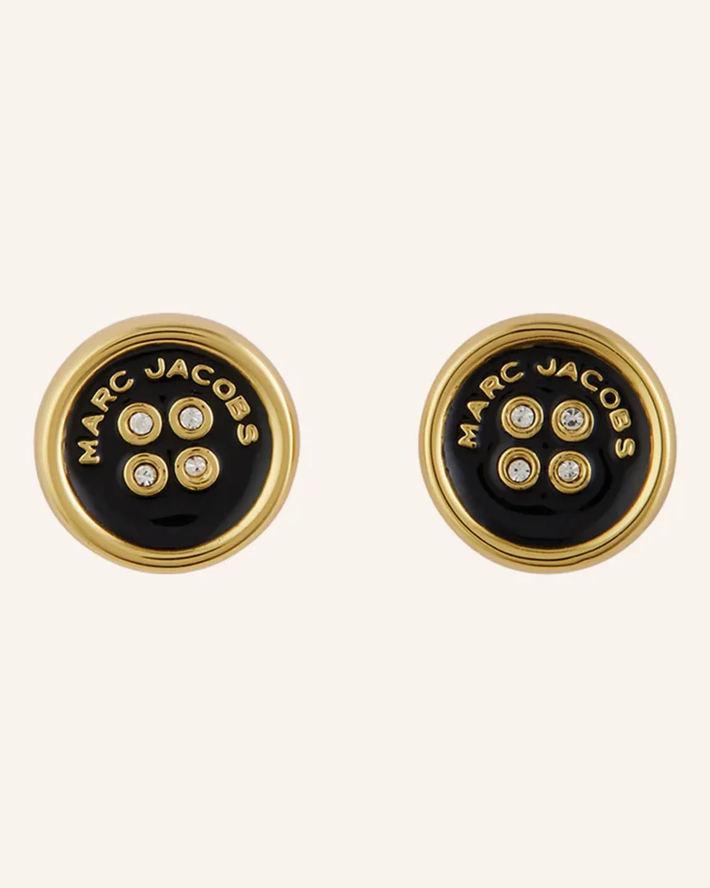 Marc Jacobs Ohrstecker The Button Stud Earrings schwarz Gold
