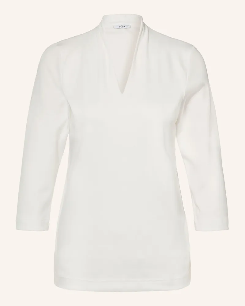 ZAíDA Shirt Mit Kelchkragen weiss Weiss