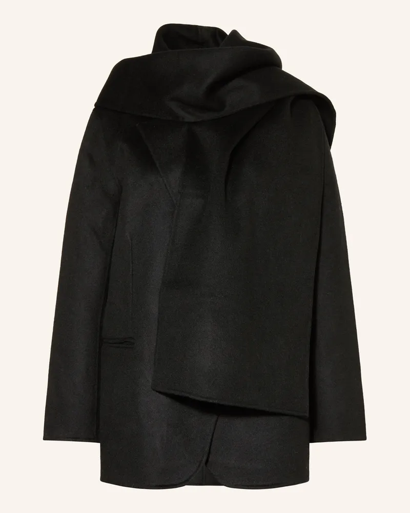 Sandro Blazer mit abnehmbarem Schal Schwarz