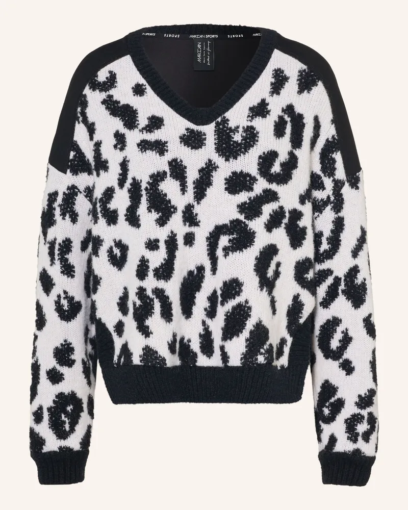 Marc Cain Pullover Im Materialmix Mit Alpaka schwarz 910