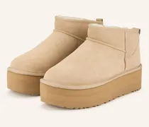 Plateau-Boots Classic Ultra Mini Platform beige