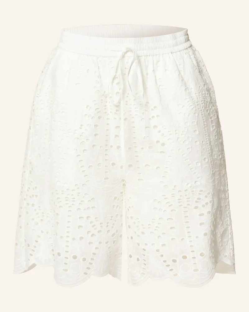 Darling Harbour Shorts Mit Lochspitze weiss White