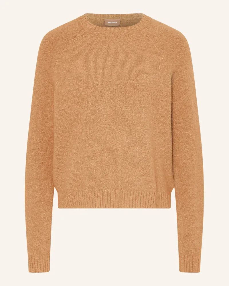 HUGO BOSS Pullover Febisan Mit Alpaka beige Beige