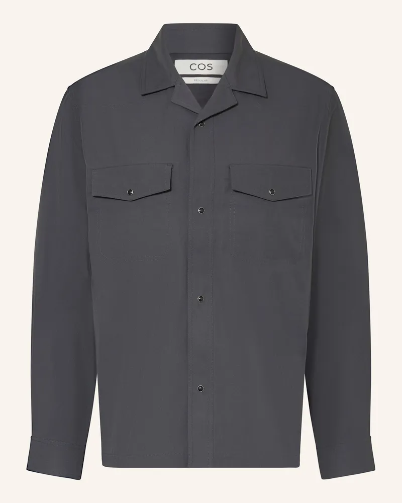 COS Overshirt grau Dunkelgrau