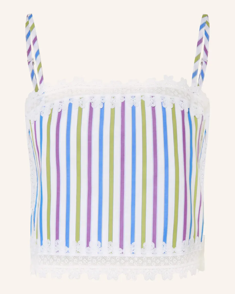 Claudie Pierlot Cropped-Top mit Spitze Blau