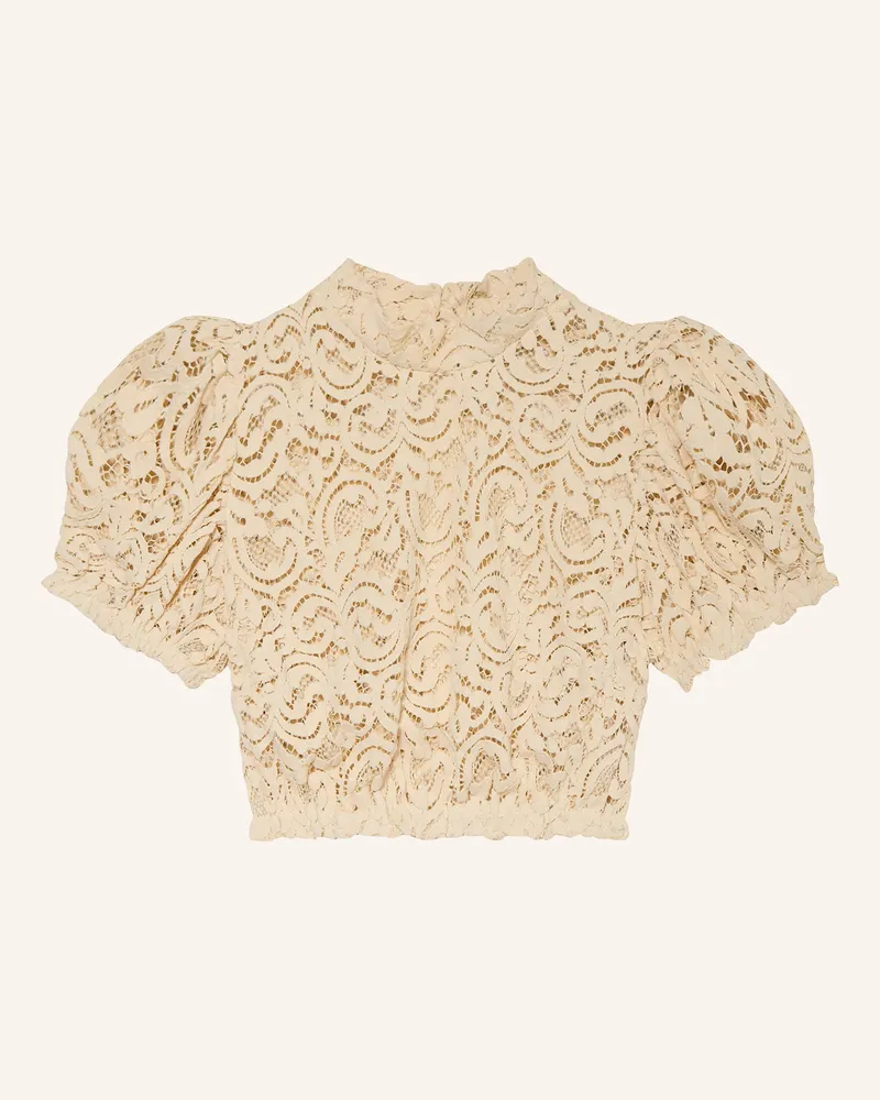 KINGA MATHE Dirndlbluse PINA aus Lochspitze Creme