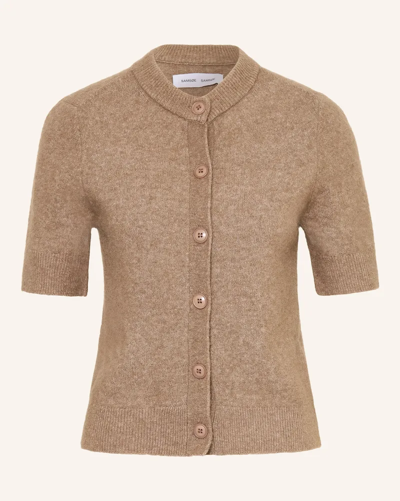 Samsøe & Samsøe Strickjacke Sanoura Mit Merinowolle Und Alpaka braun Hellbraun
