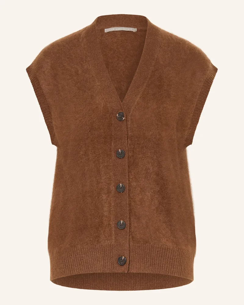 (THE MERCER) N.Y. Strickweste Aus Cashmere braun Cognac