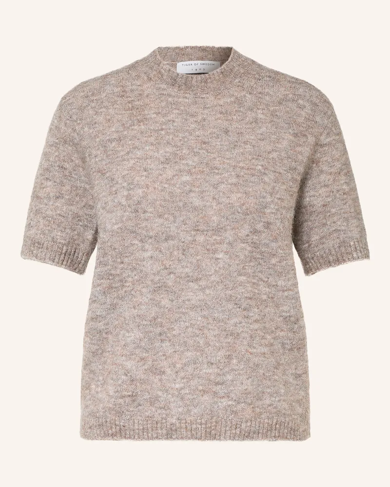 Tiger of Sweden Strickshirt May Mit Mohair grau Hellbraun