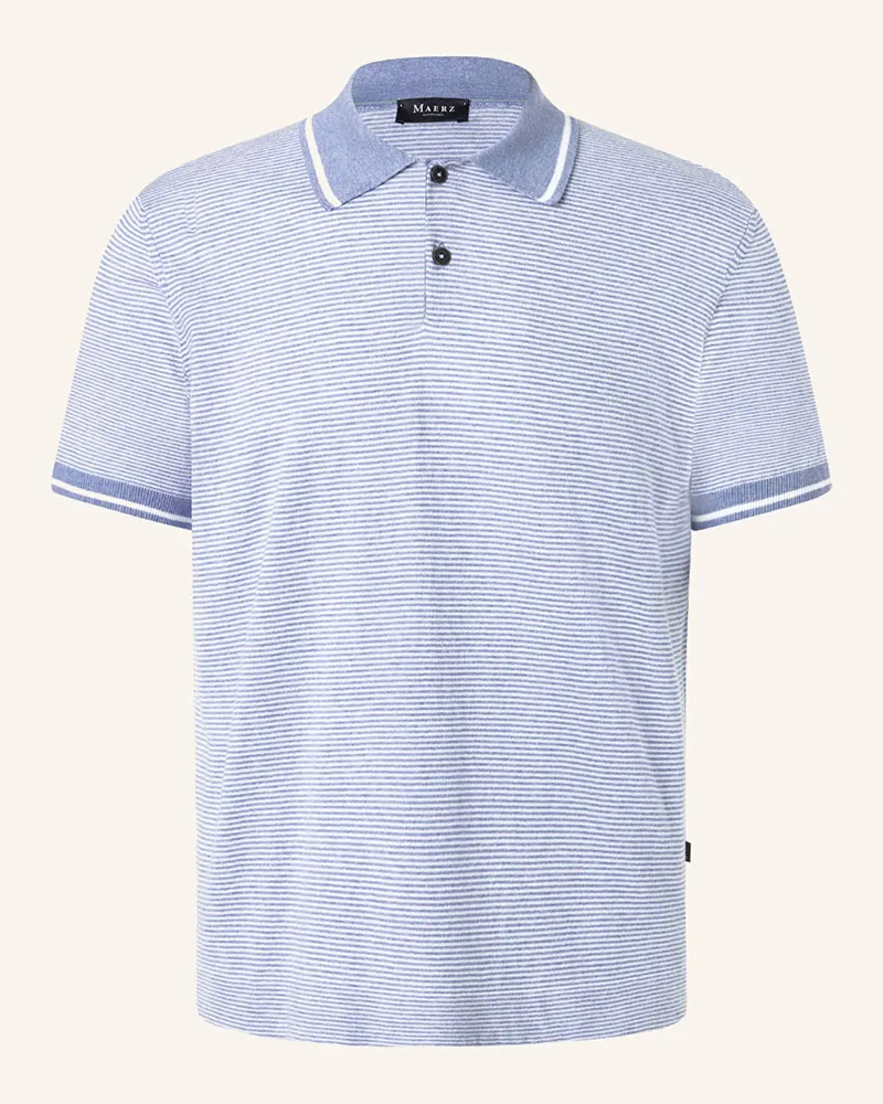 Maerz Jersey-Poloshirt blau Hellblau